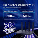 GL.iNet GL-AX1800 (Flint)  WiFi 6 Router Home Secure Router -Dual Band Gigabit Wireless Internet Router, 5 x 1G Ethernet Ports, Up to 120 Devices, OpenVpn&WireGuard
