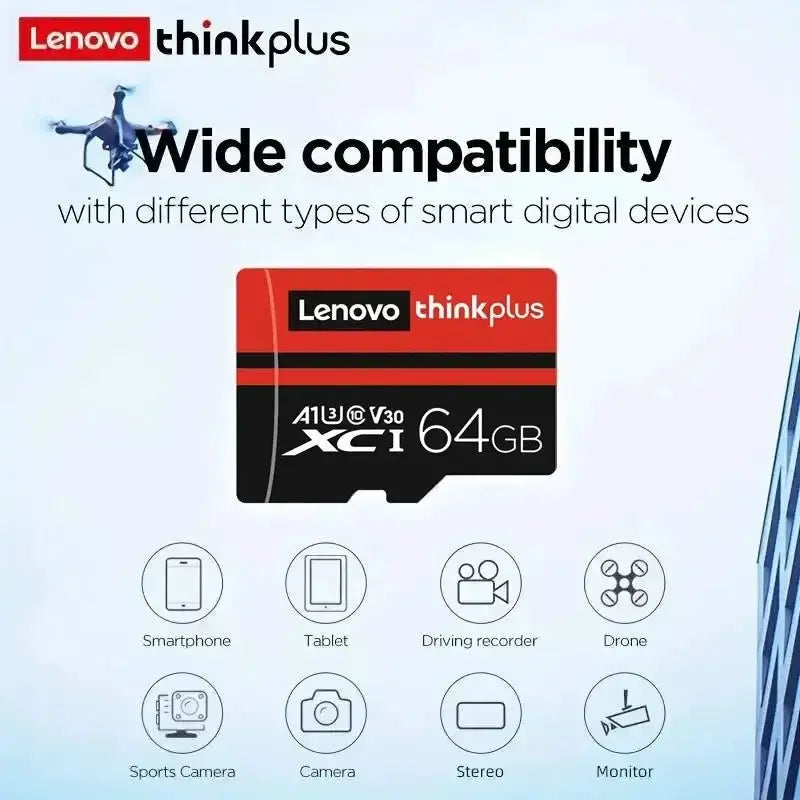 ThinkPlus Mini Micro SD Card Class 10 64GB TF Flash Card