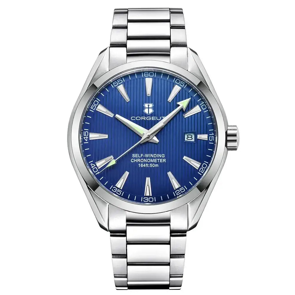 Corgeut 41mm Luxury NH35 Movt Man Sport Clock Automatic Relogio Masculino Mechanical Wristwatch Sapphire Steel Band Men's Watch