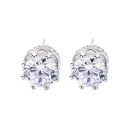 Moissanite Stud Earrings In Earplugs