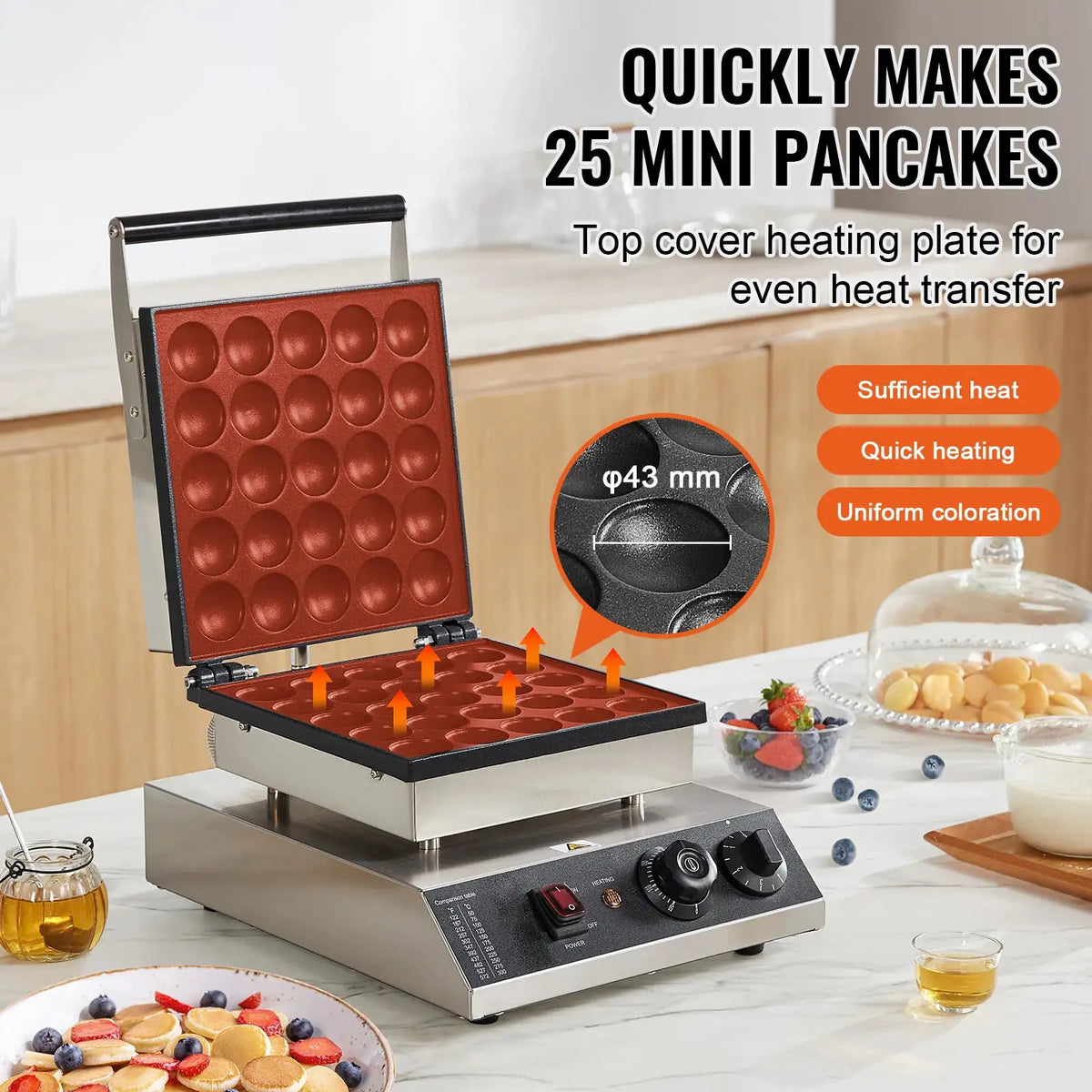 SucceBuy Electric Waffle Maker Mini Dutch Pancake Maker Dorayaki — product view 2