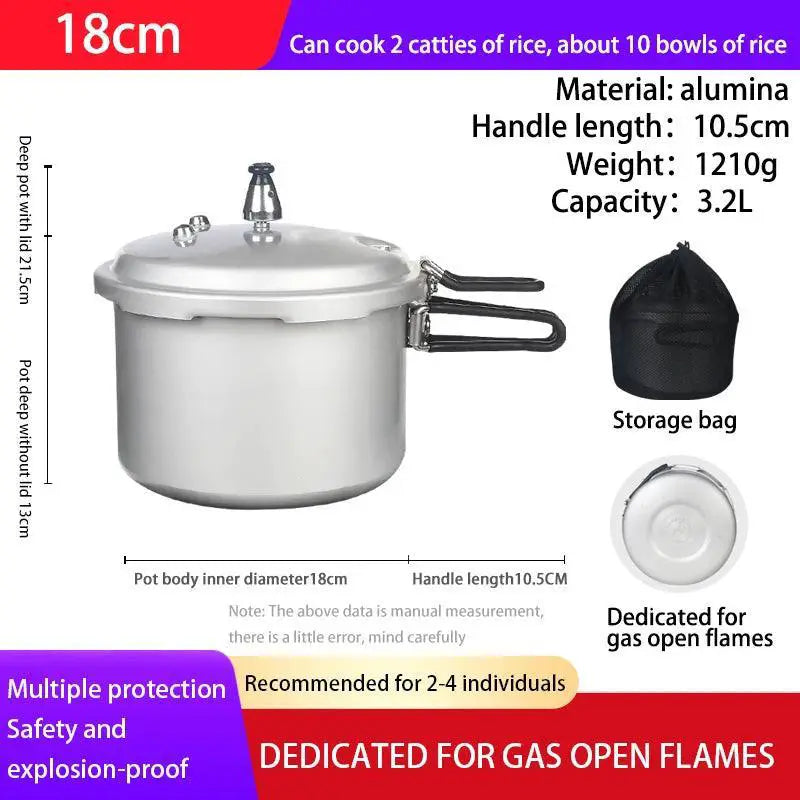 Portable Outdoor Pressure Cooker Folding Handle 2.2L