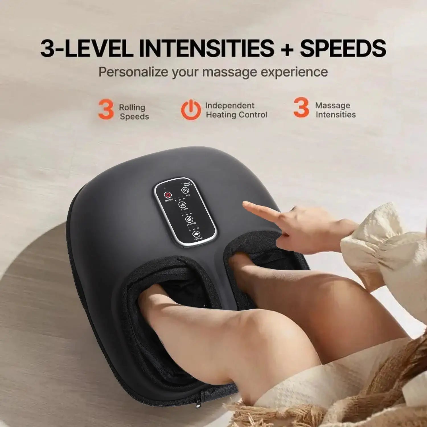 Automatic Foot Massage Machine with Fully Wrapped Rollers Sole Kneading Airbag Pressing Relaxation Foot Massager，Best Gift for Women Mental