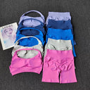 Women Yoga Set Seamless Quick-Dry Halter Shorts