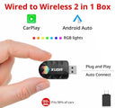 XUDA 2In1 Wireless CarPlay AI Mini Box Android Auto Upgrade