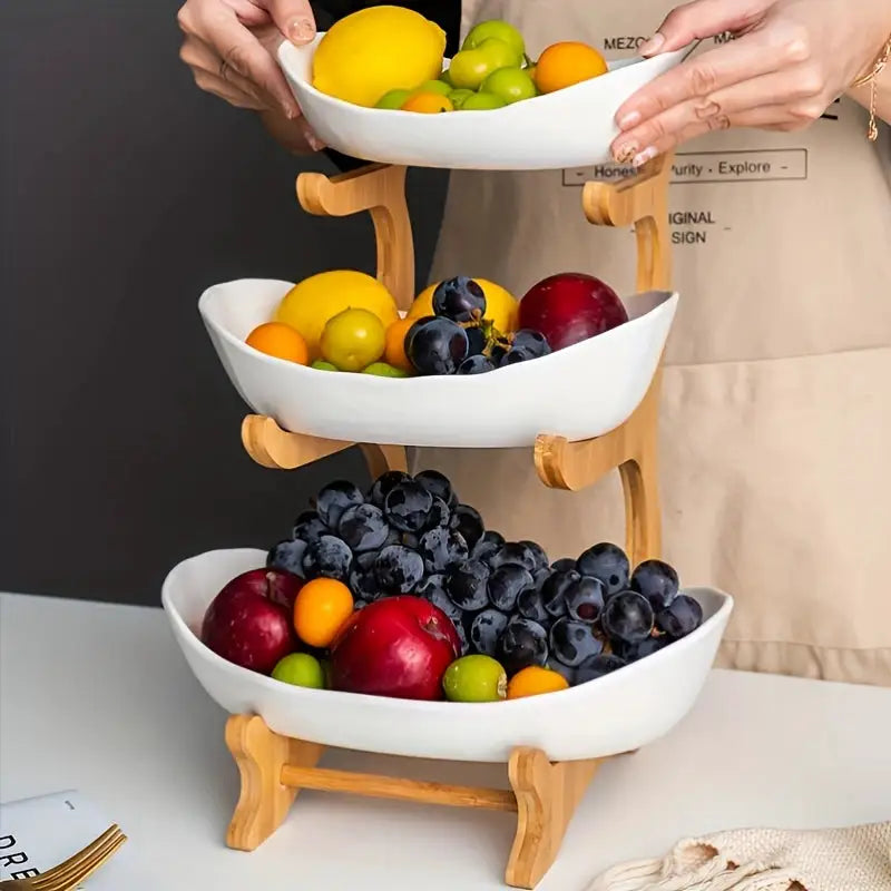 Two Tier Plastic Fruit Serving Tray — product image 3