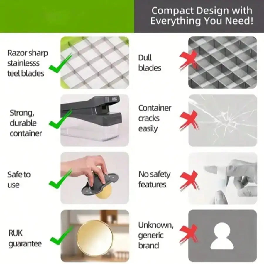 Vegetable Chopper with Blades and Container, Onion Chopper — product view 7