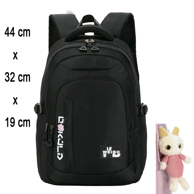 Adjustable Nylon School Carry Backpack