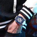 Mens Curren Casual Chronograph Quartz Watch Blue Strap