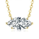 Gold Moissanite Solitaire Necklace