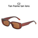 Trendy Vintage Rectangle Sunglasses for Women UV400 Shades