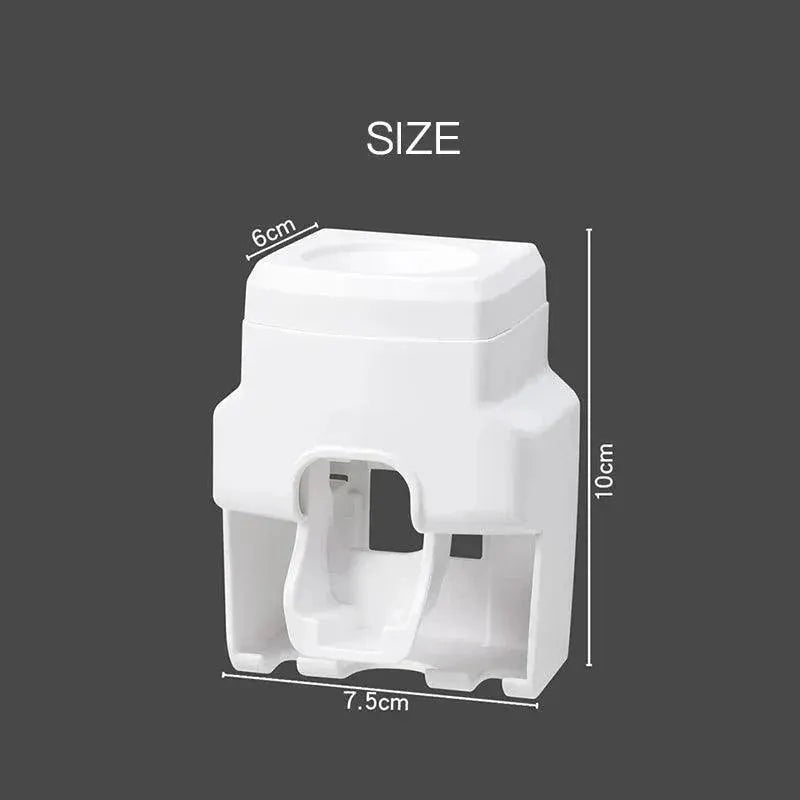 Lazy Toothpaste Dispenser And Toothbrush Holder Combo