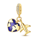 Sparkling Gold Plated Camera Charm