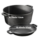 Cast Iron Skillet Set ( Inch) Pre-Seasoned, Heavy-Duty Pans for