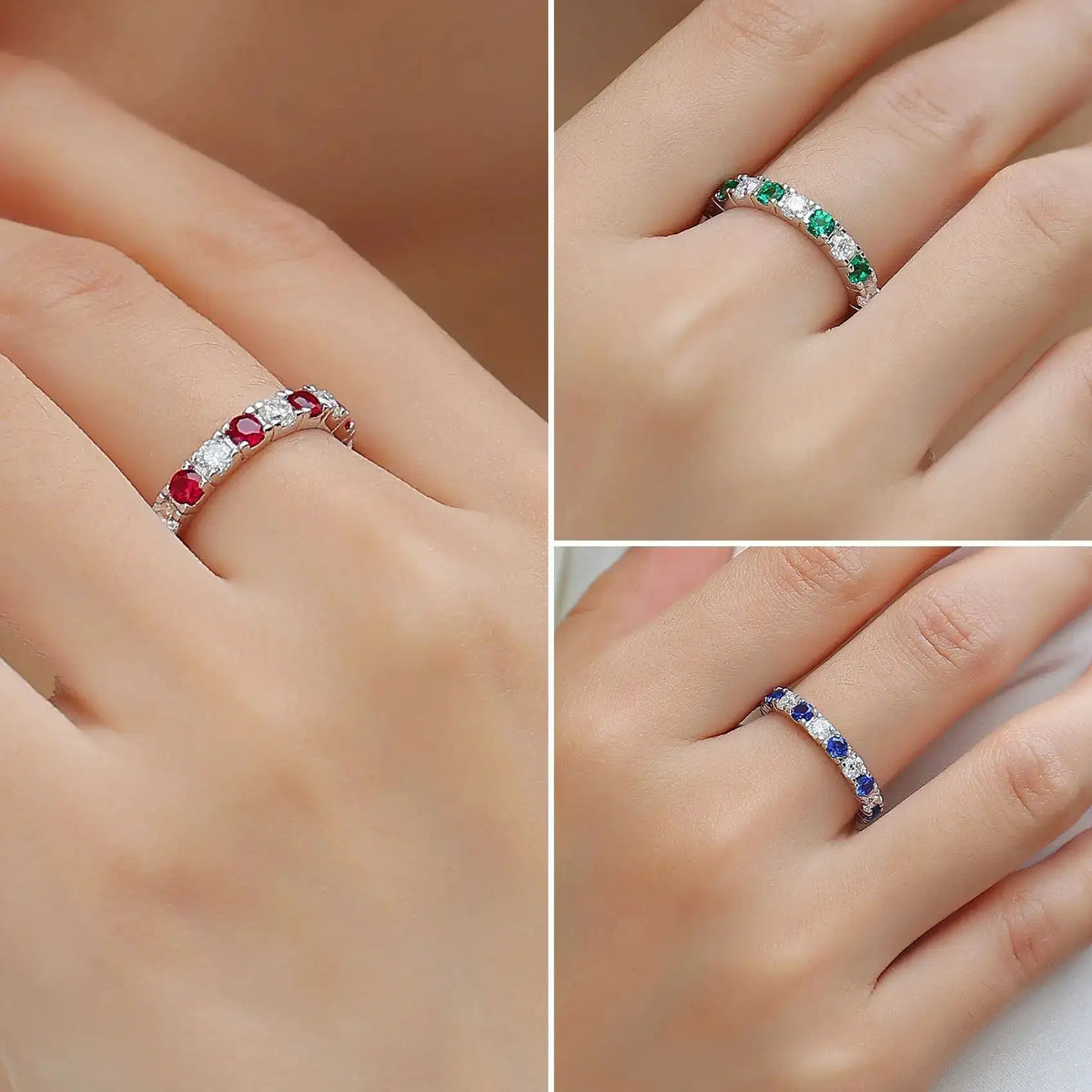 New S925 Silver Moissanite Colorful Dopamine Sparkling Blue Star Ring Luxury Charm Jewelry Valentine's Day/Wedding Engagement Gift, Birthday Gift, Anniversary Gift Best Gift for Him/Her