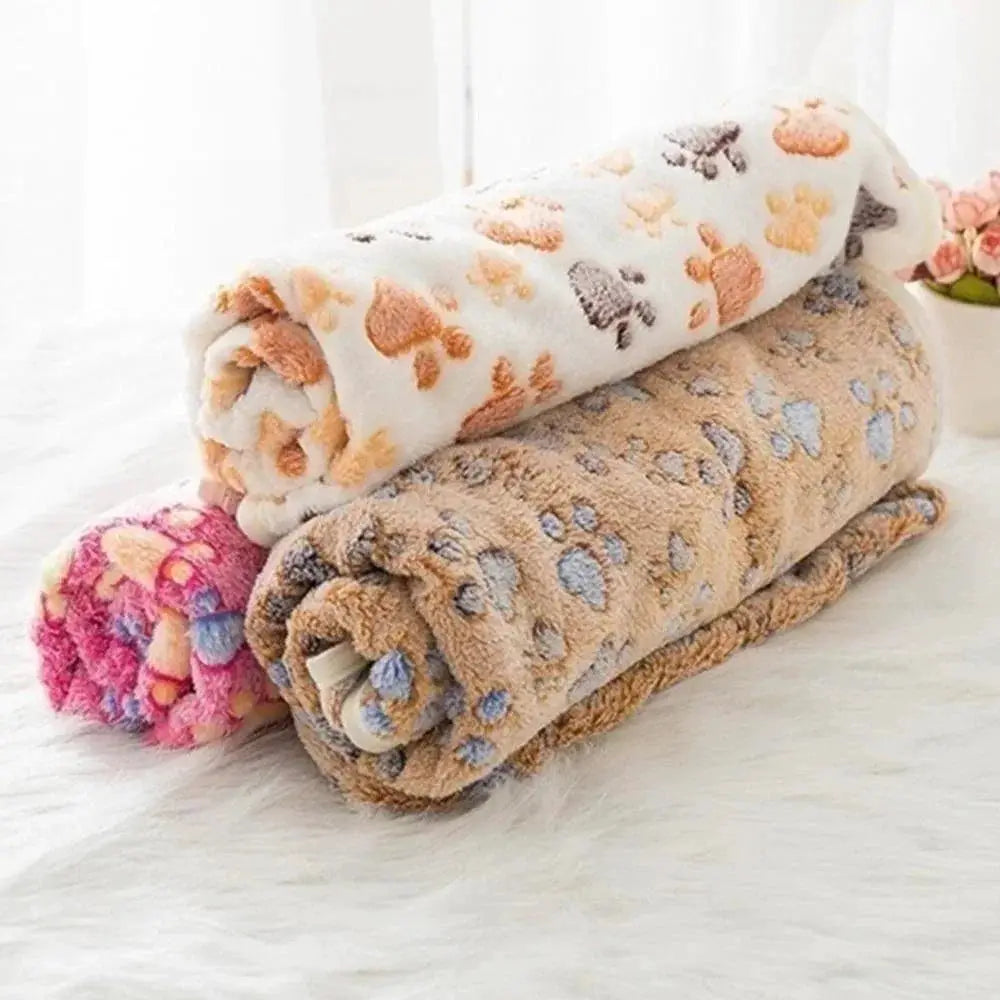 Soft Cartoon Pattern Pet Blanket For Cats And Dogs Comfort