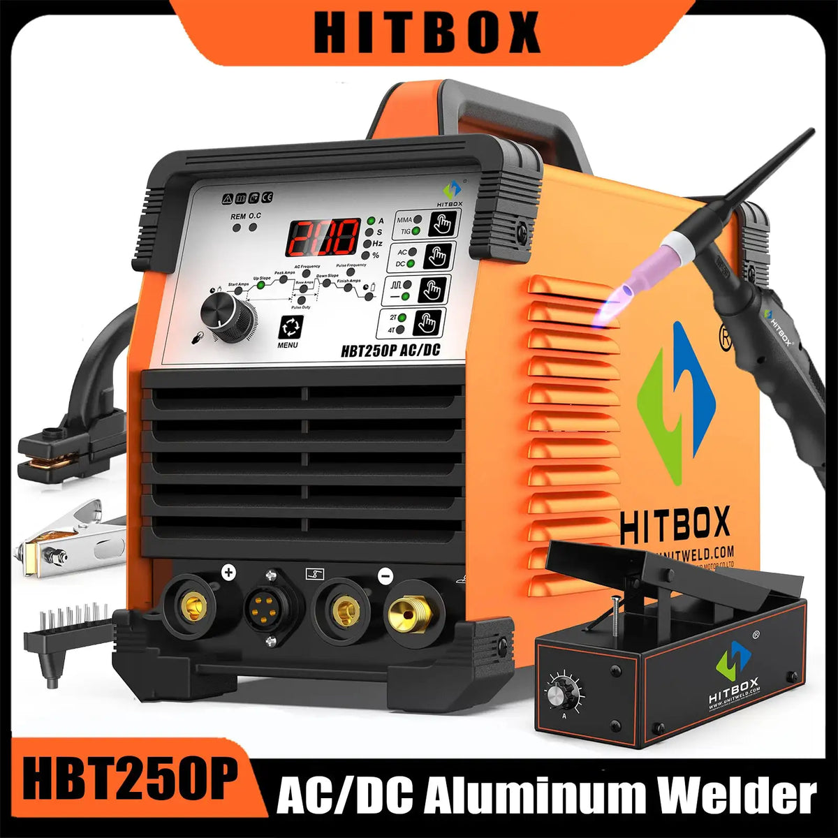 HITBOX HBT250P Precision TIG Welding Machine — product view 1