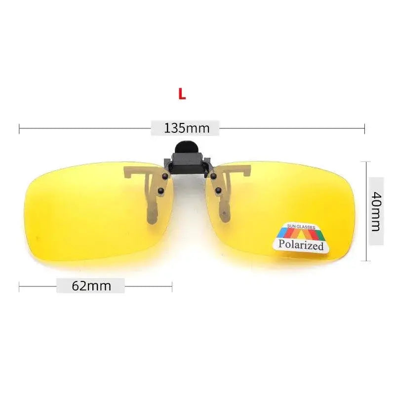 Clip On Polarized Sunglasses Night Vision UV400 Protection