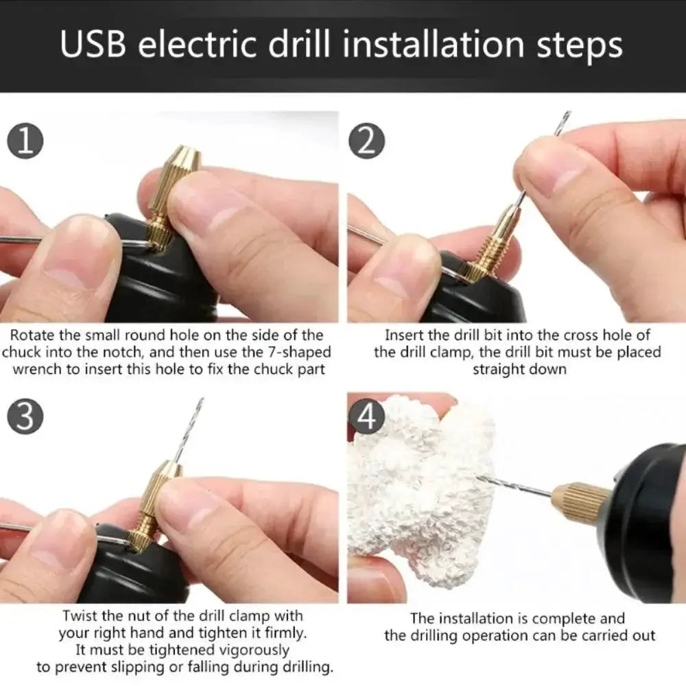 Compact USB Powered Mini Drill For Jewelry And Crafts
