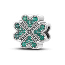 Silver Rainbow Flower Dragonfly Charm