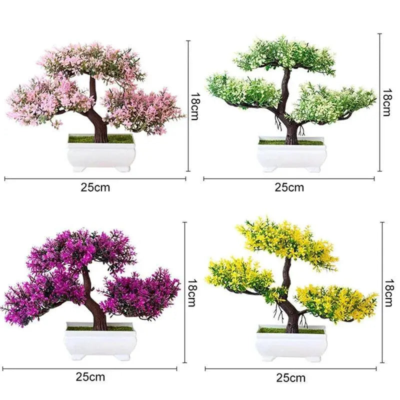 Artificial Bonsai Plant Set for Home Office and Hotel Decor