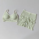 Yoga Set Seamless Crop Top - Breathable Gym Comfort