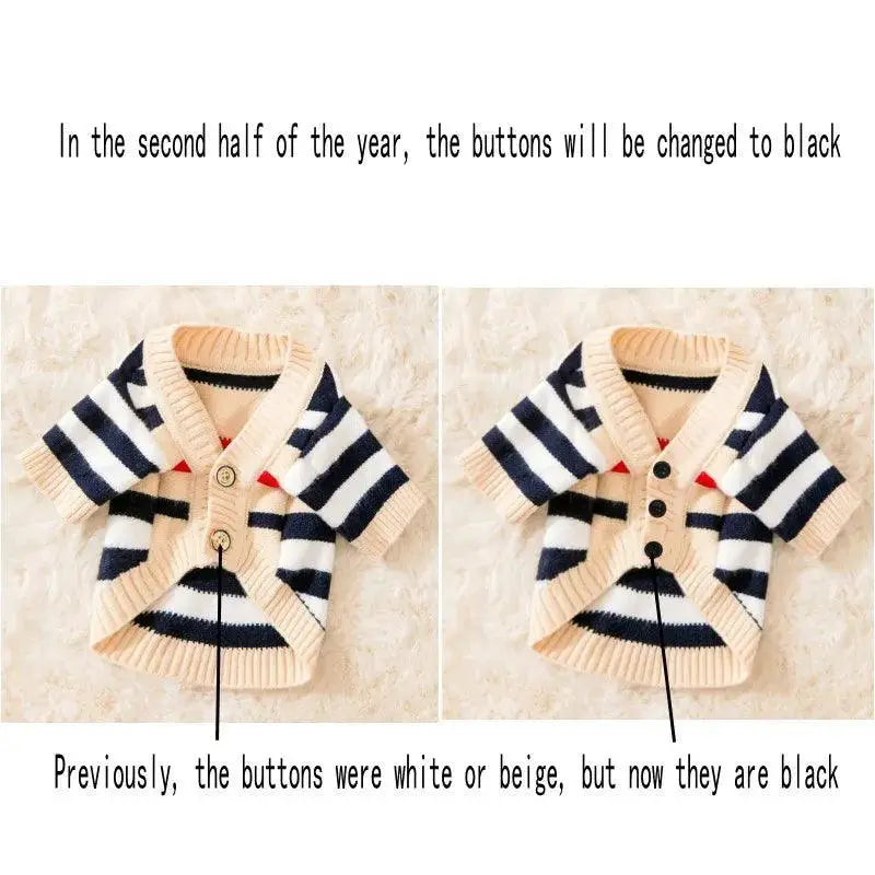 Chic Striped Winter Pet Sweater For Cozy Dogs And Cats