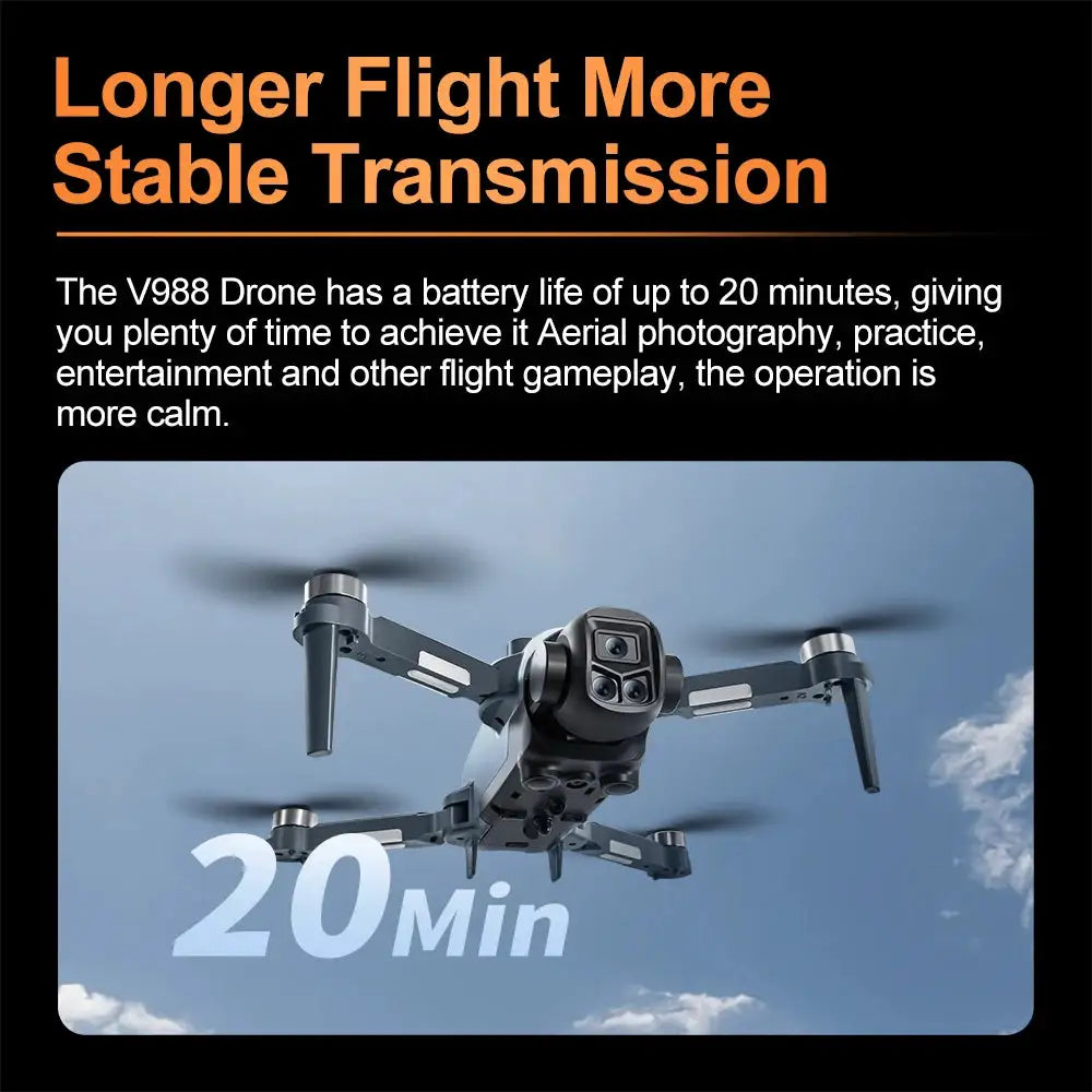 Lenovo V988 Drone 8K Dual Camera Foldable Quadcopter With 5G Remote Screen - product image 4