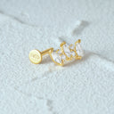 CANNER 1PC Ins Simple Flat Head Stud Earring Women 925 Silver