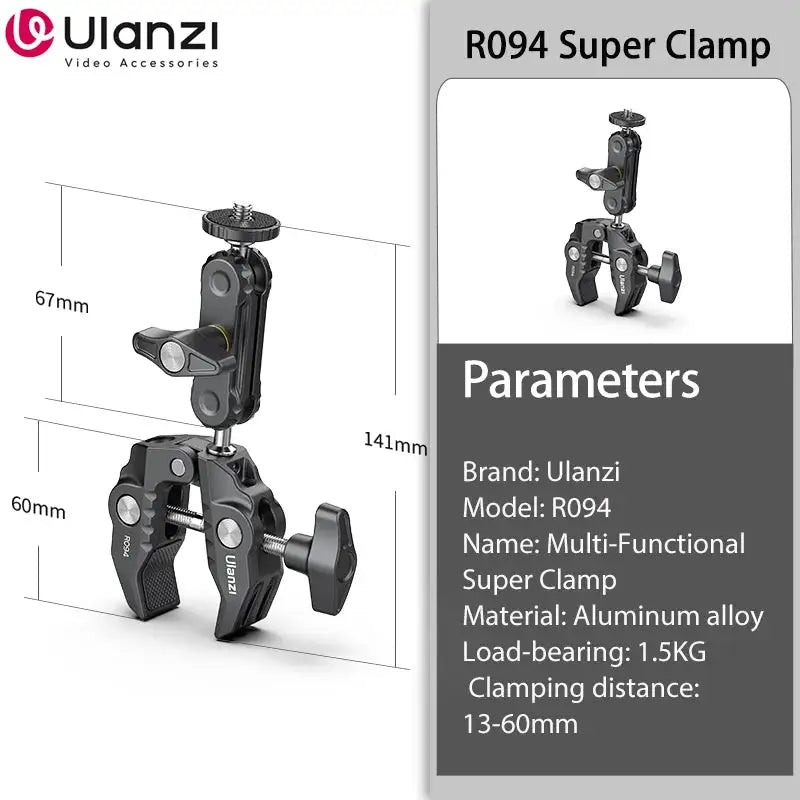 Ulanzi Super Clamp - Versatile Mount For All Gear — product view 9