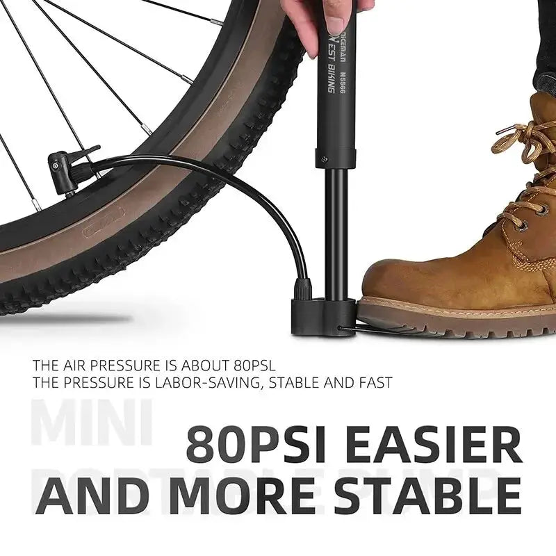 West Biking MTB Bicycle Pump 80 PSI Manual Air Pump - OurLum.com