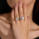 Moissanite Ring in Sterling Silver Stunning
