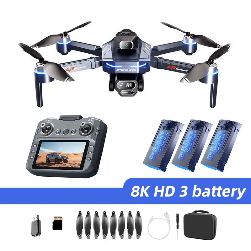GT8 Drone 8K HD Three-camera