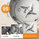 Electric Soy Milk Machine 10-Leaf Blade 1500ml Juicer Mixer