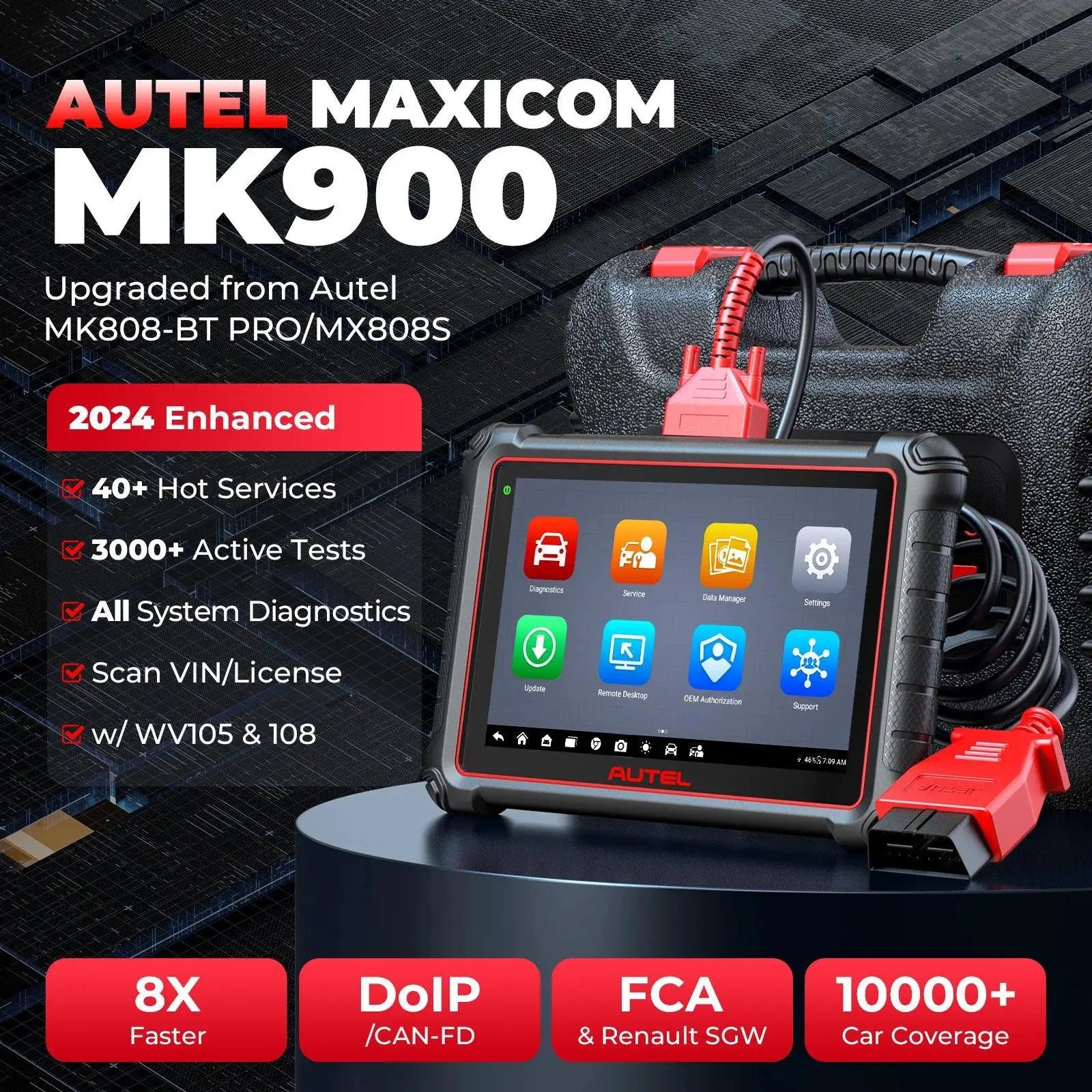 Autel MaxiCOM MK900 OBD2 Scanner For Vehicle Diagnostics