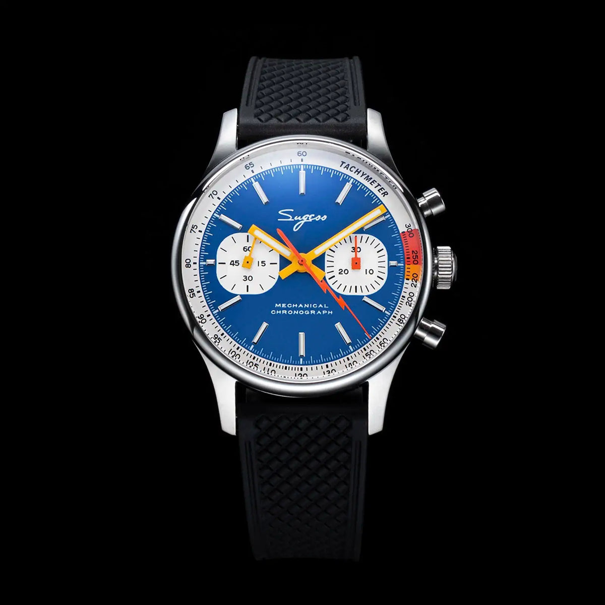 Sugess Pilot Watch ST19 Origin Movement Swanneck Wristwatch Mechanical Chronograph Sappire Crystal Military Limited Racing 1963