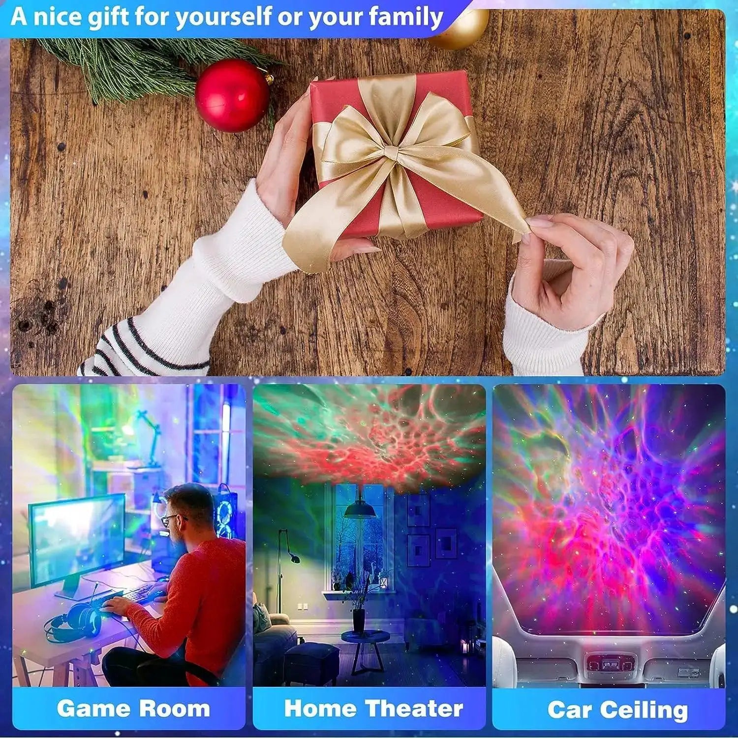 Astronaut Star Projector For Kids Galaxy Night Light