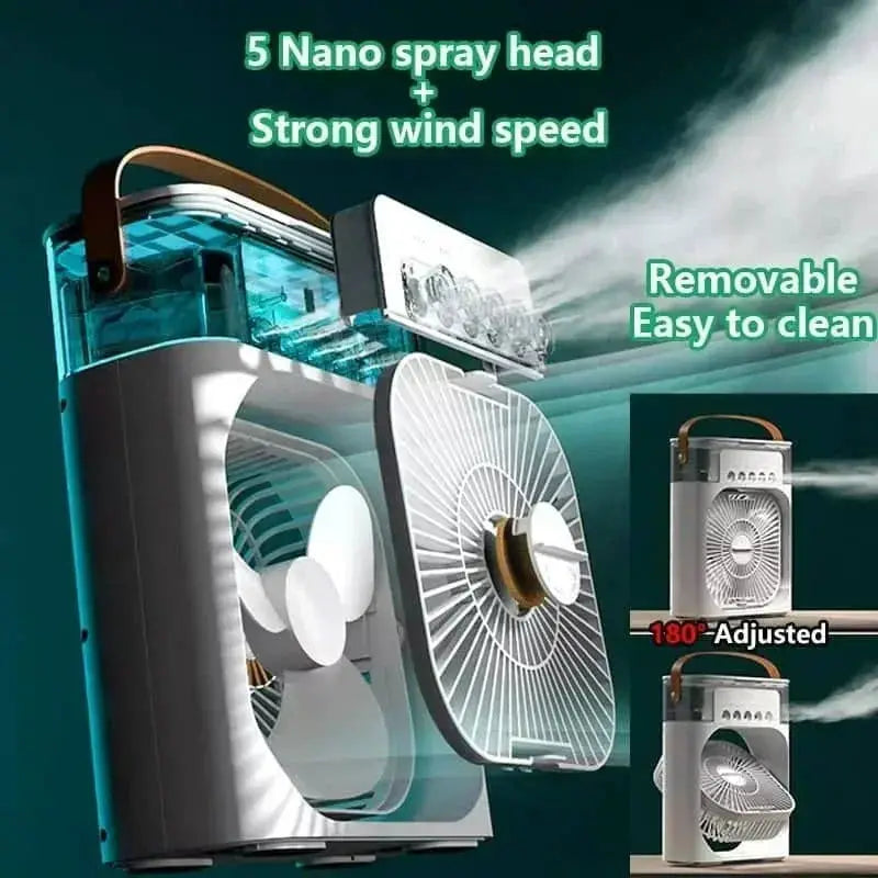 Portable 3 In 1 Fan Air Conditioner Humidifier Cooler - OurLum.com