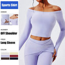 Yoga Shirts Cloud Hide Sexy Long Sleeve Top