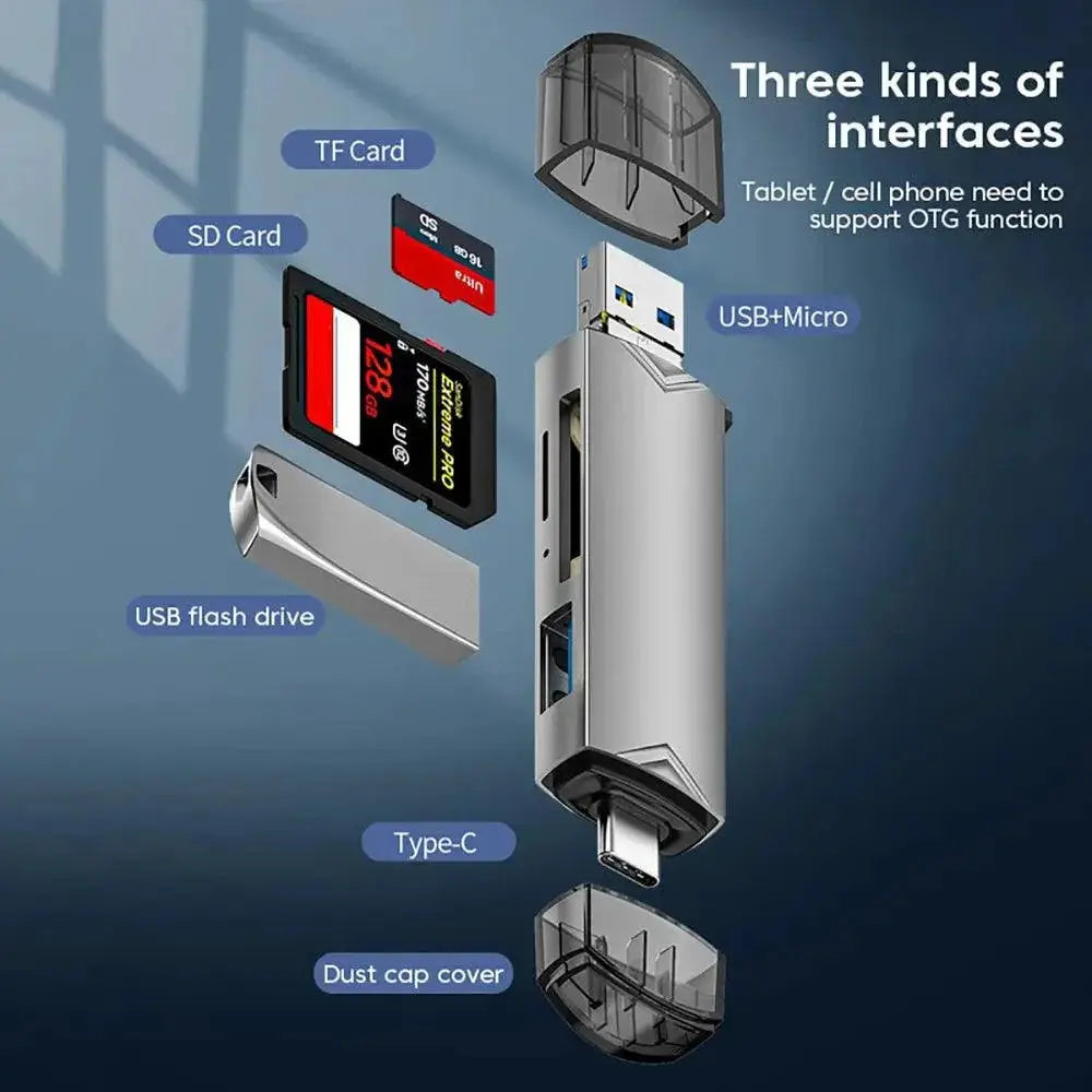OTG Card Reader And Flash Drive Adapter High Speed Transfer