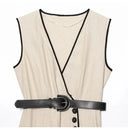 Flattering Patchwork Midi Dress for Women