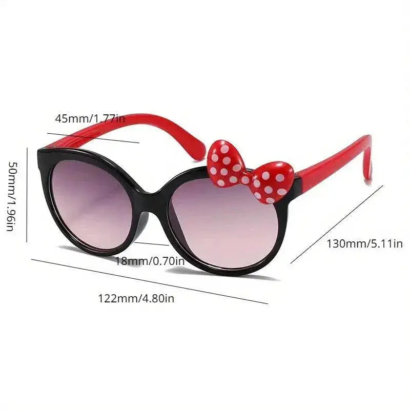 Trendy Color Block Bow Sunglasses For Kids UV Protection