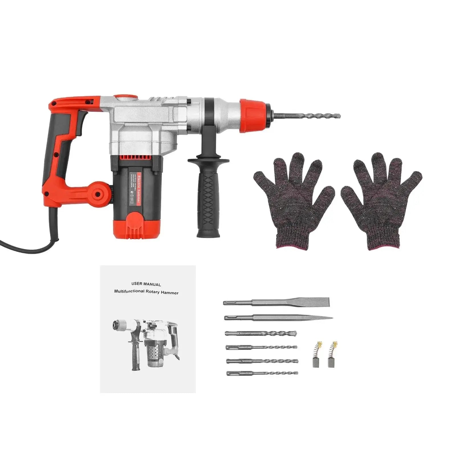 2200W Rotary Hammer Drill Electric Concrete Breaker Tool Pro