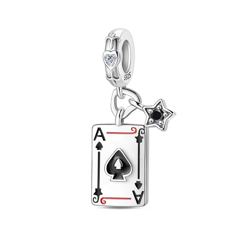 Sterling Silver Poker Card Pendant