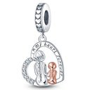 Charm Beads Sterling Silver Pink