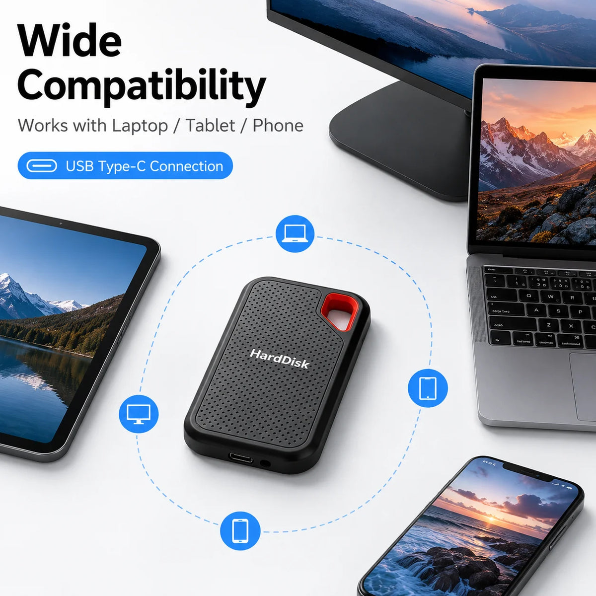 Compact 1TB External SSD Hard