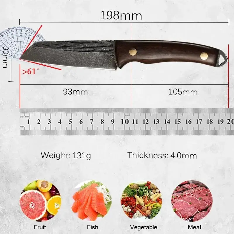 Stainless Steel Chefs Boning And Butcher Knife Set