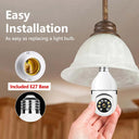 AI-Powered Smart Bulb Camera with Color Night Vision Tech