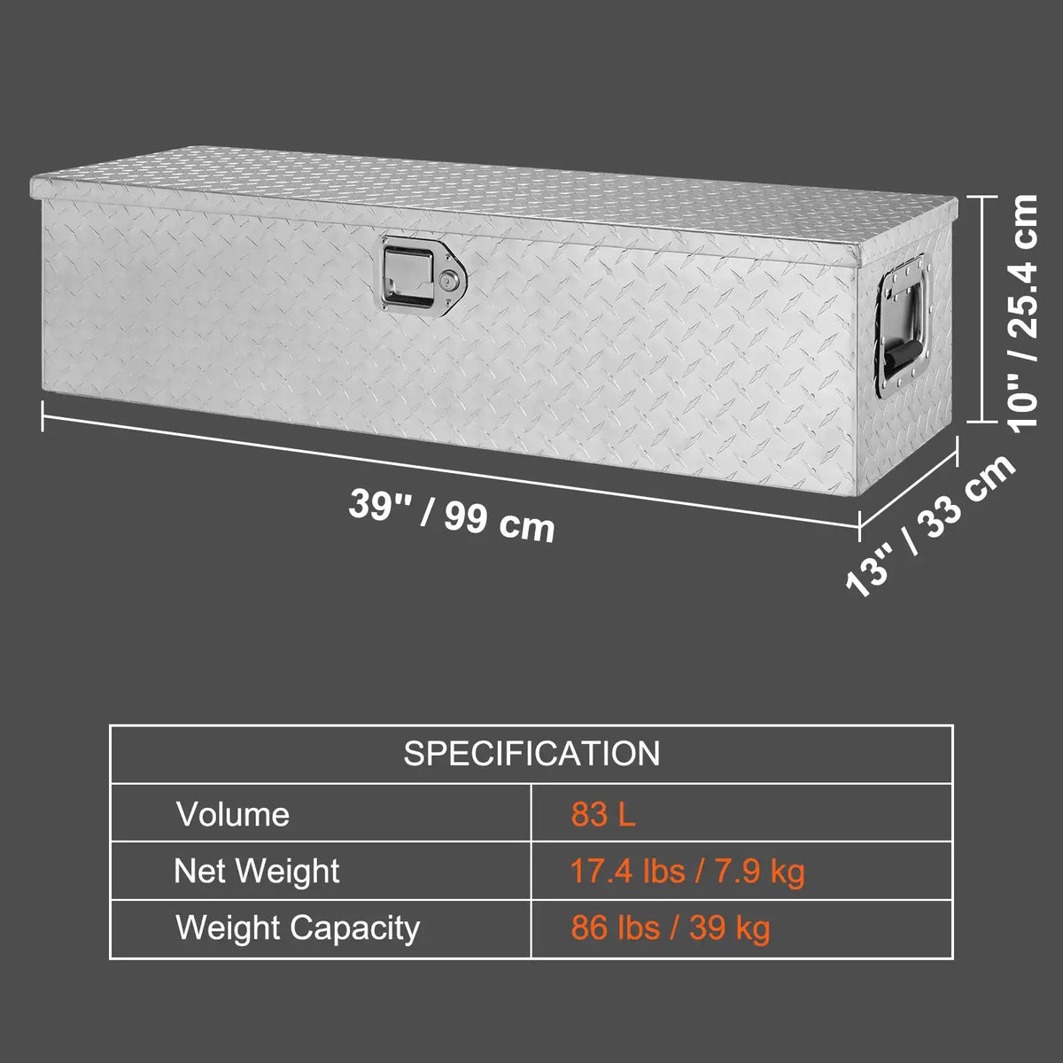 Premium Diamond Plate Tool Box — product view 10