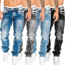 Mens Jeans Brands Straight Stretch Slim Jean Homme Pants